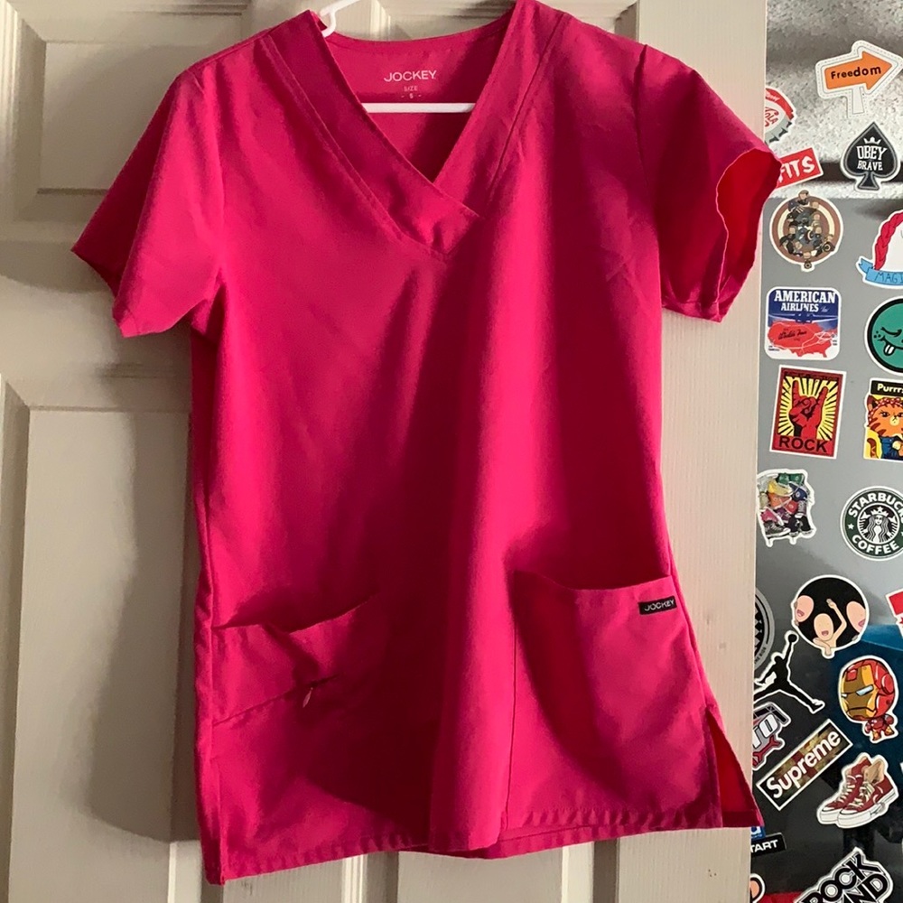Pink Set of Jockey Scrubs